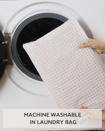 tchdio Waffle Bath Mat-Runner Rug, Super Absorbent Non Slip Bath Mats for Bathroom Machine Washable Long Rugs with Tassels, Bath Rugs for Bathroom Floor Beside Tub, 2' x 6'(24" x 72"), Pale Beige