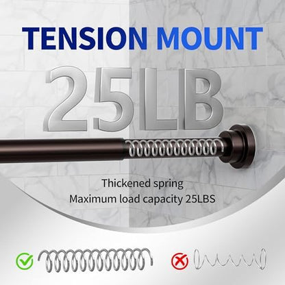 Mcrbeay Shower Curtain Rod, 1" Diameter Heavy Duty Tension Shower Rod