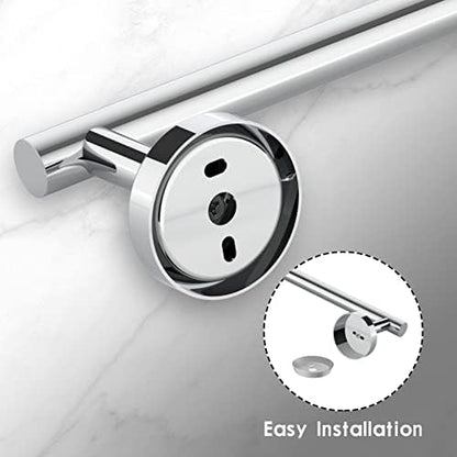 Newfun 10 Pieces Polished Chrome Bathroom Hardware Set 24 Inch