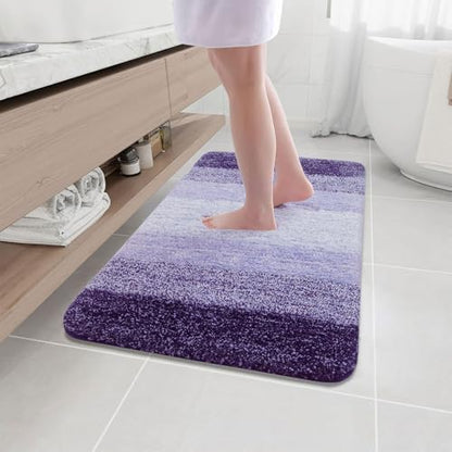 Arotive Microfiber Bathroom Rugs, Shaggy Soft Absorbent Bath Rug, 40x24