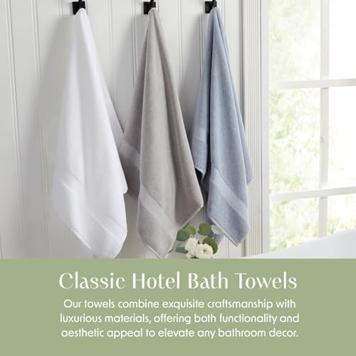 Springtree Home 100% Cotton Luxury Hotel Bath Towel Set | 6-Piece Set White