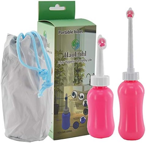2 Pcs Per Pack(S+M) Upside Down Bidet for Postpartum Care, Old People&Child Cleansing.Portable Bidet Sprayer and Travel Bidet with Hand Held Bidet Bottle for Personal Cleansing (S+M, red)