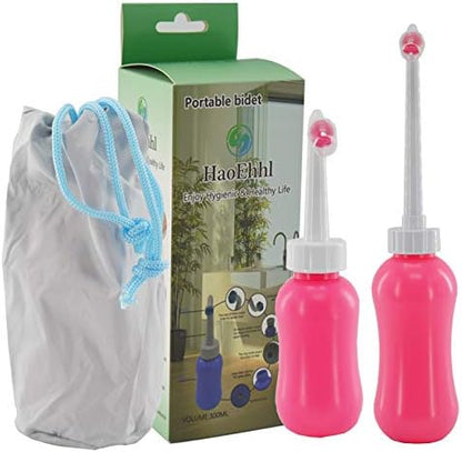 2 Pcs Per Pack(S+M) Upside Down Bidet for Postpartum Care, Old People&Child Cleansing.Portable Bidet Sprayer and Travel Bidet with Hand Held Bidet Bottle for Personal Cleansing (S+M, red)