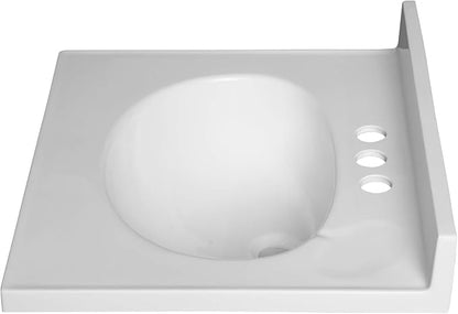 Cultured Marble Composite Bathroom Sink Top - Fits Standard 18” Vanity | Elegant and Durable Bathroom Sinks for Modern Homes - Upgrade Your Space - Perfect for Any Bathroom Design