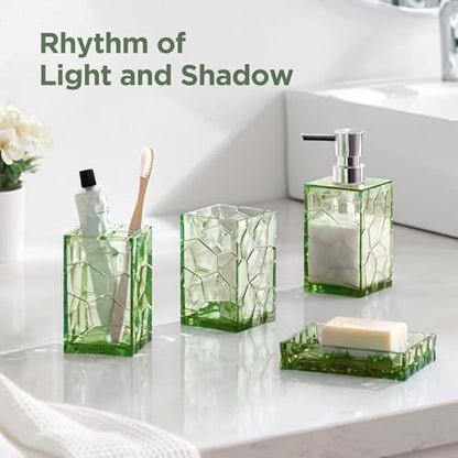 HBlife Bathroom Accessories Set, Acrylic Bathroom Counter Set of 4