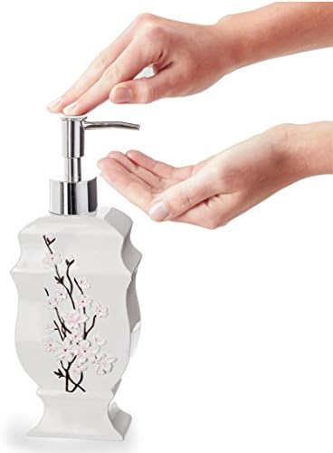 Creative Scents Vanda White Soap Dispenser Bathroom Countertop Lotion Pump
