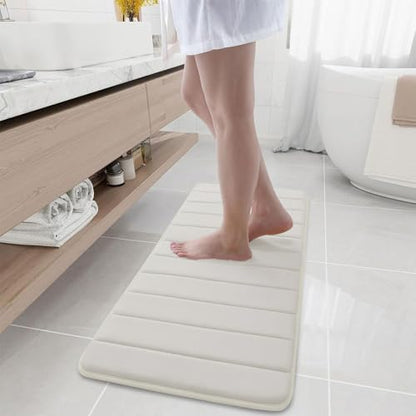 Buganda Memory Foam Bath Mat 44 x 17, Ultra Soft Absorbent Bathroom Rugs