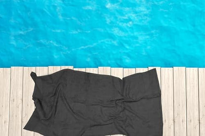 Bath Towels Bulk Set of 12 – 24" x 48" – 100% Cotton Terry, Soft, Quick-Dry & Highly Absorbent – Charcoal Grey Towels for Bathroom, Spa, Gym, Hotel, Pool & Everyday Use