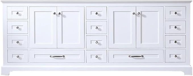 Dukes 84 in. W x 22 in. D White Double Bath Vanity