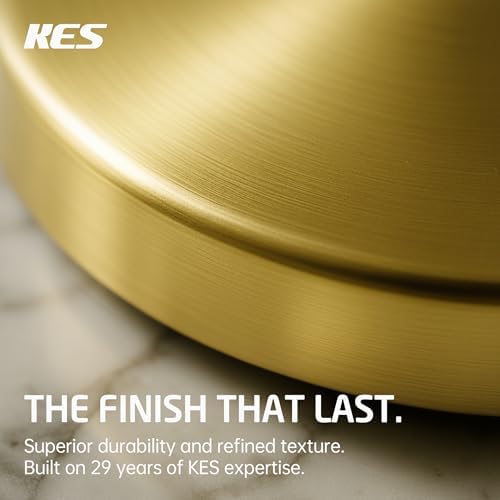 KES Gold Toilet Paper Holder Free Standing SUS 304 Stainless Steel Rustproof Pedestal Lavatory Tissue Roll Holder Floor Stand Modern Brushed Gold Finish, BPH283S1-BZ
