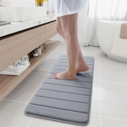Buganda Memory Foam Bath Mat 47 x 17, Ultra Soft Absorbent Bathroom Rugs