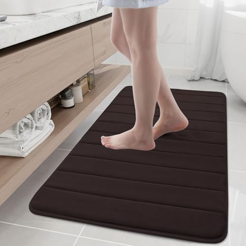 Buganda Memory Foam Bath Mat 45 x 27, Ultra Soft Absorbent Bathroom Rugs