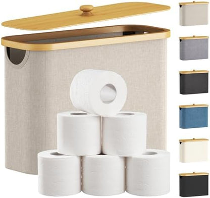 Lifewit Toilet Paper Storage Holder, Large Stand Basket, 23L, Beige