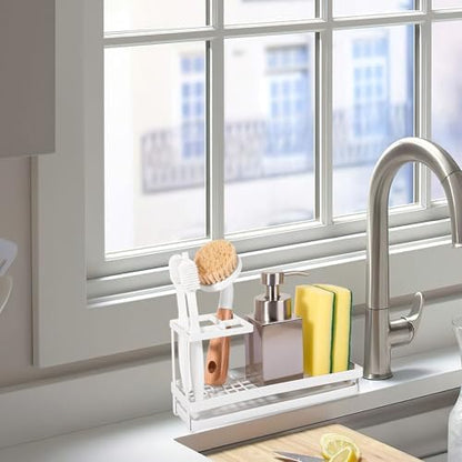 Toothbrush Holders Toothpaste Organizer Bathroom Accessories, White