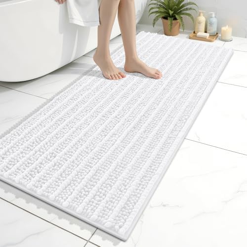 Arotive Bathroom Rugs Mat 47x20, Soft Absorbent Chenille Shaggy Bath Mat