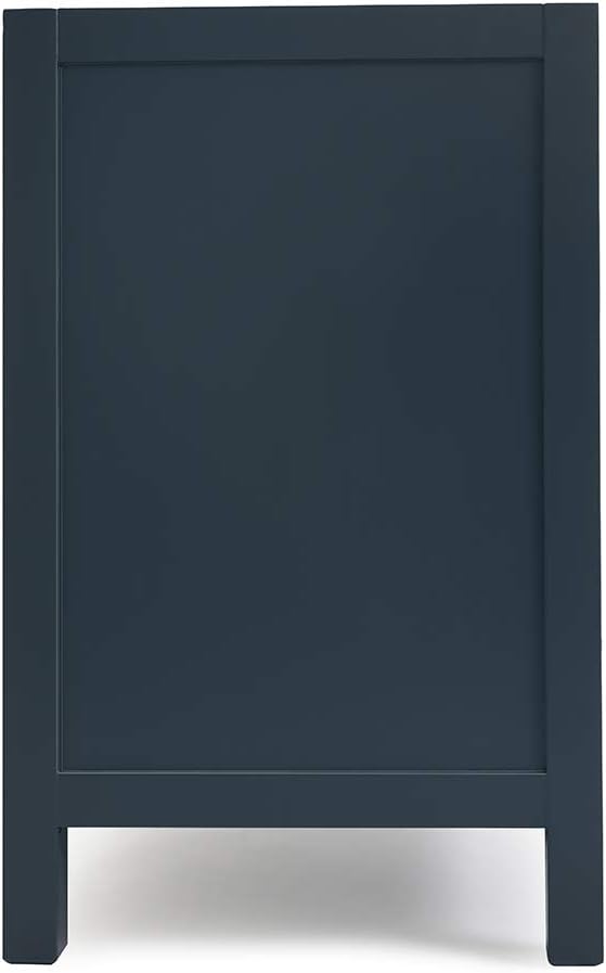 ARIEL Cambridge 36-inch Bathroom Vanity Base Cabinet,Solid Wood, 2 Soft Closing Doors, 5 Dovetail Drawers, Midnight Blue