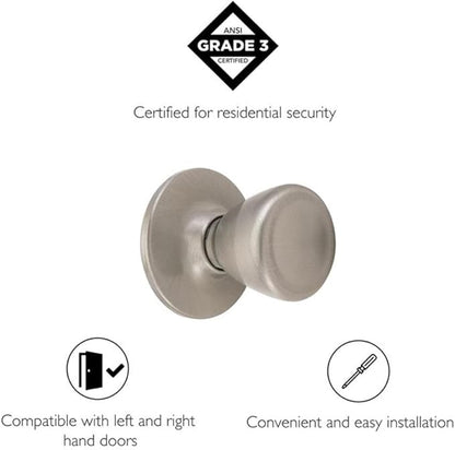 Design House 781898 Tulip Dummy Door Knob Satin Nickel