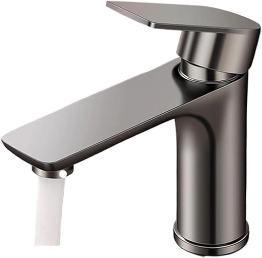 Faucet 304 Stainless Steel Hot and Cold Water Outlet Bathroom Sink Washbasin Faucet Tap﻿(Brushed Gold) Faucet