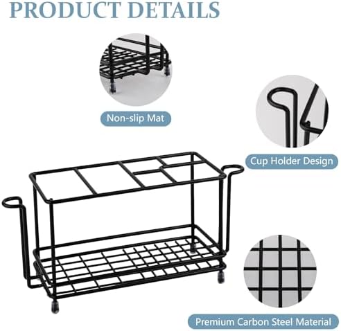 Toothbrush Holders Toothpaste Organizer Bathroom Accessories with Hooks