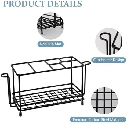 Toothbrush Holders Toothpaste Organizer Bathroom Accessories with Hooks