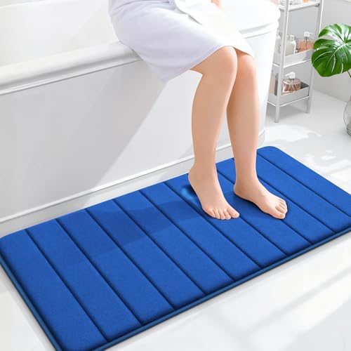 OLANLY Memory Foam Long Bathroom Rugs Runner 44x20, Super Soft Absorbent