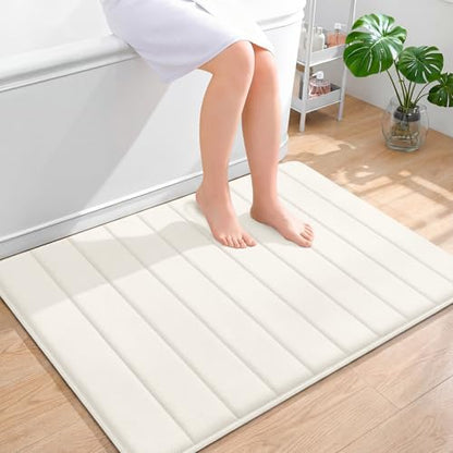 OLANLY Memory Foam Large Bath Mat 40x32, Super Soft Absorbent Bathroom Rugs