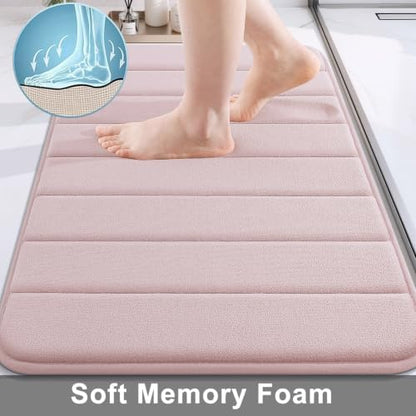 Buganda Memory Foam Bath Mat 47 x 24, Ultra Soft Absorbent Bathroom Rugs