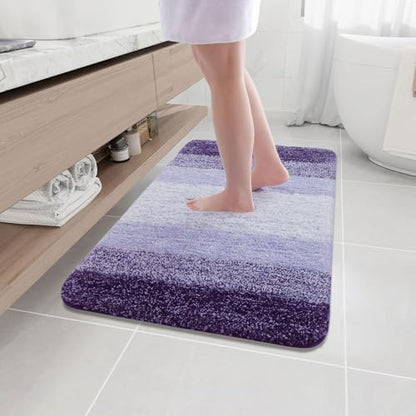 Arotive Microfiber Bathroom Rugs, Shaggy Soft Absorbent Bath Rug, 35x24
