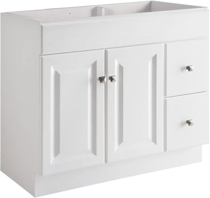 Design House Wyndham 36 Inch Bathroom Vanity, Ready to Assemble, Solid Wood, White – Design House, 597237