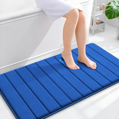 OLANLY Memory Foam Long Bathroom Rugs Runner 44x24, Super Soft Absorbent