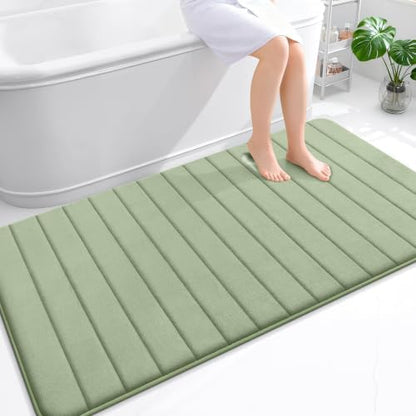 OLANLY Memory Foam Large Bath Mat 59x34, Super Soft Absorbent Bathroom Rugs