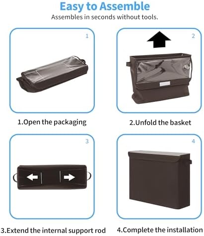 Cupic Cupid Toilet Paper Storage Baskets, Bathroom Toilet Paper Storage with Lid, Holds 12 Regular or 9 Mega Rolls, Slim Toilet Tissue Holder Basket with Clear PVC Lid and Handles, Brown