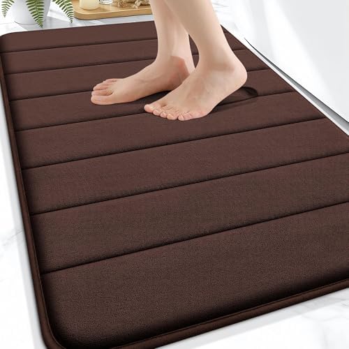OLANLY Memory Foam Bath Mat 30x20, Super Soft and Absorbent Bathroom Rugs