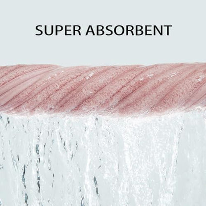 6 Piece Bath Towel Set, 40"x80" Oversized Bath Sheets, Pink