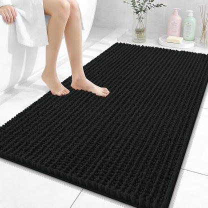 OLANLY Large Bathroom Rugs 44x32, Thick Soft Absorbent Chenille Bath Rugs
