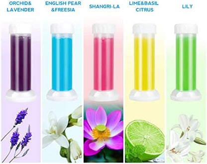 KILOSTEP Toilet Gel, 60 Count 5 Kinds Of Scent Toilet Cleaner Bowl Gel Stamp Kit Air Freshener