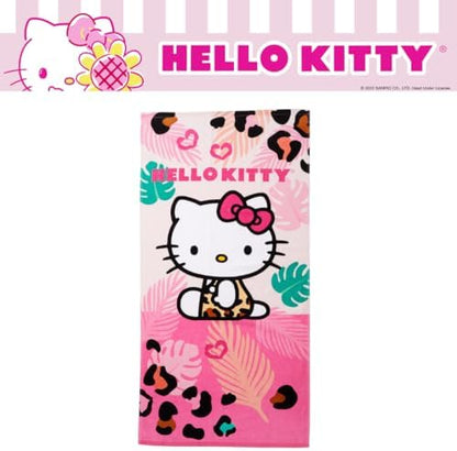 Franco Hello Kitty Kids Bath/Pool/Beach Soft Absorbent Cotton Terry Towel with Washcloth 2 Piece Set, 50 in x 25 in, (Officially Licensed Product)