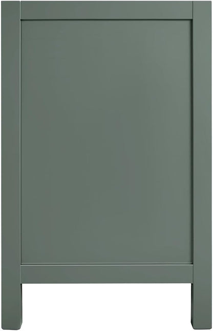 ARIEL Cambridge 72-inch Bathroom Vanity Base Cabinet,Solid Wood, 4 Soft Closing Doors, 6 Dovetail Drawers, Vintage Green