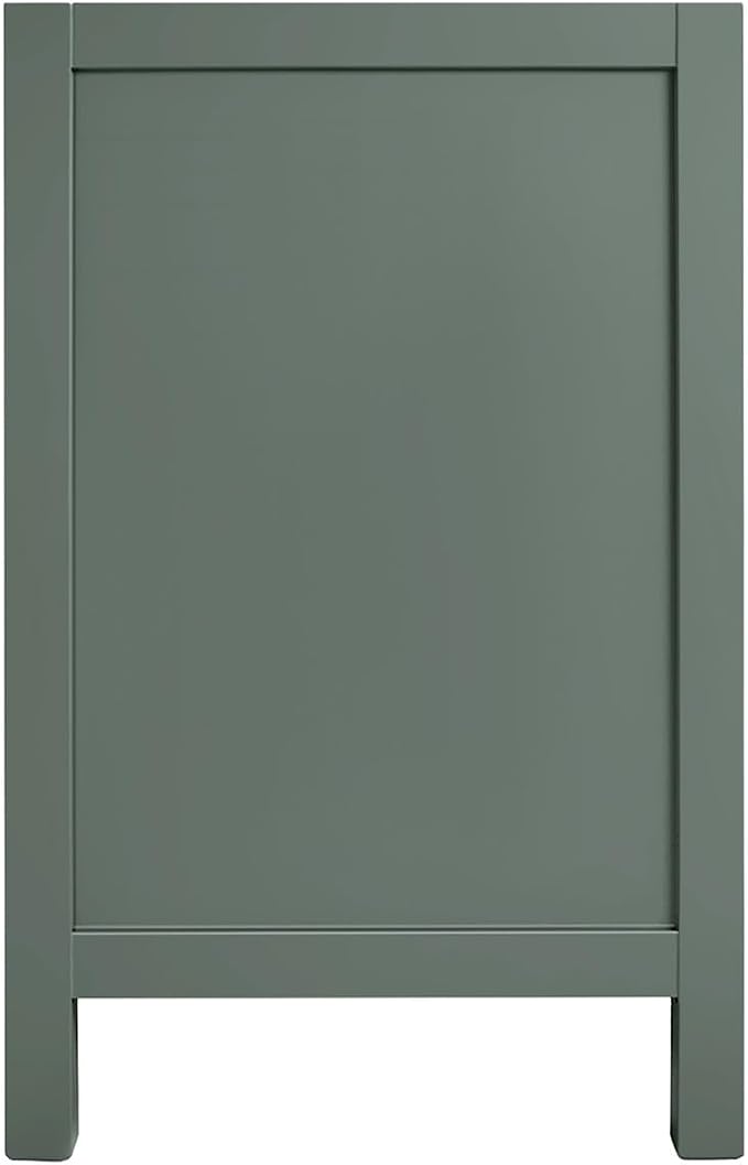 ARIEL Cambridge 48-inch Bathroom Vanity Base Cabinet,Solid Wood, 2 Soft Closing Doors, 9 Dovetail Drawers, Vintage Green