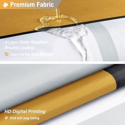 BTTN Gold Modern Geometric Waterproof Fabric Shower Curtain Set, 72 x 72