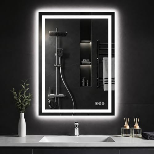 36"x 36" LED Bathroom Mirror with Lights, Smart Anti-Fog, Stepless Dimmable