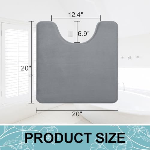 Smiry Memory Foam Toilet Rugs 20x20, Extra Soft Absorbent Bathroom Rugs