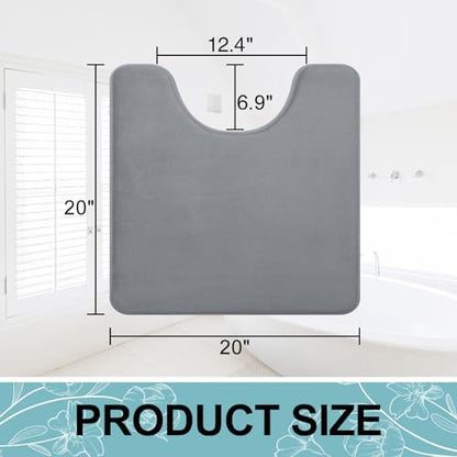Smiry Memory Foam Toilet Rugs 20x20, Extra Soft Absorbent Bathroom Rugs