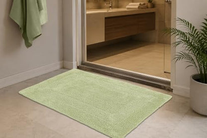 COTTON CRAFT Bath Rugs - 2 Pack Large 20x30 Soft Plush Bath Mats - Sage