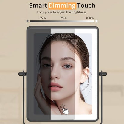 FUNTOUCH 5000mAh Rechargeable Wall Mounted Makeup Mirror with Lights
