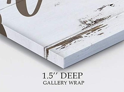 Renditions Gallery Rustic Brush Sign Bathroom Décor Gallery Wrapped Canvas Wall Art, 16x16,