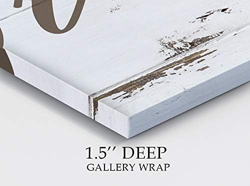 Renditions Gallery Rustic Brush Sign Bathroom Décor Gallery Wrapped Canvas Wall Art, 12x12,