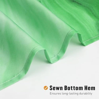 Emerald Green Marble Shower Curtain, Abstract Watercolor, 72 x 72 Inches