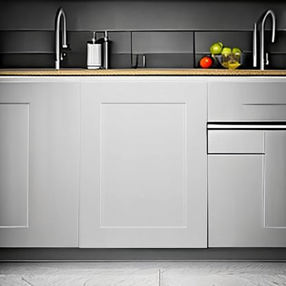 Design House Brookings Shaker Unassembled Wall Kitchen Cabinet W1824, 18 W x 12 D x 24 H, Painted White, Solid Wood, Design House, 561555