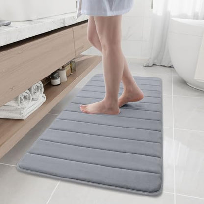 Buganda Memory Foam Bath Mat 47 x 20, Ultra Soft Absorbent Bathroom Rugs